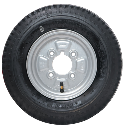 Kenda Roue complète de remorque - 4.00-8 - graisseur - entraxe : 4x101,6 - capacité de charge : 335 kg - diamètre du moyeu : 67 mm - 6PR