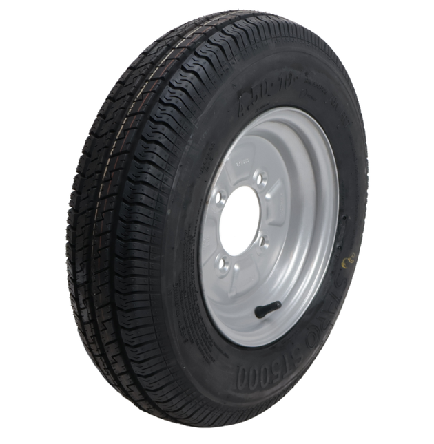 Kenda Roue complète de remorque - 4.50-10 - entraxe : 4x115 - capacité de charge : 400 kg - diamètre du moyeu : 85 mm - 6PR