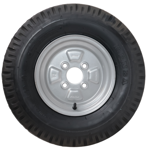 Kenda Roue complète de remorque - 5.00-10 - entraxe : 4x100 - capacité de charge : 355 kg - diamètre du moyeu : 60 mm - 4PR