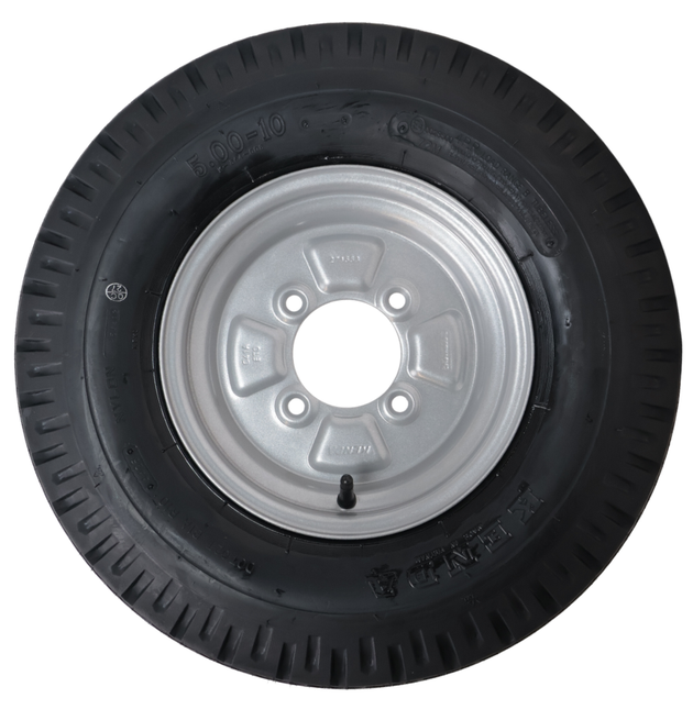 Kenda Roue complète de remorque - 5.00-10 - entraxe : 4x115 - capacité de charge : 355 kg - diamètre du moyeu : 85 mm - 4PR