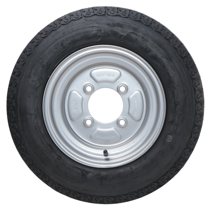 Kings tire Roue complète de remorque - 4.00-10 - entraxe : 4x115 - capacité de charge : 345 kg - diamètre du moyeu : 85 mm - 6PR