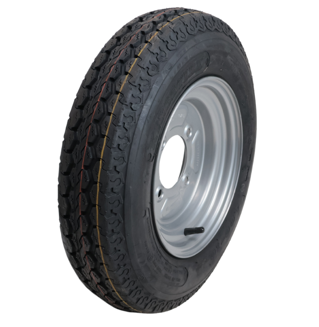 Kings tire Roue complète de remorque - 4.00-10 - entraxe : 4x115 - capacité de charge : 345 kg - diamètre du moyeu : 85 mm - 6PR