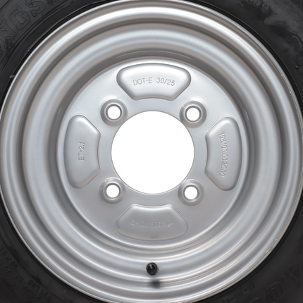 Kings tire Roue complète de remorque - 4.00-10 - entraxe : 4x115 - capacité de charge : 345 kg - diamètre du moyeu : 85 mm - 6PR