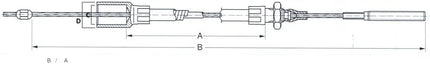 Knott Câble de frein de remorque 1200/1500 + anneau de câble de frein + filetage M8