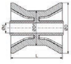 Knott Diabolo noir - 305x96 mm - diamètre du moyeu 17 mm