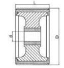 Knott Diabolos bleu - 128x75 mm - diamètre du moyeu 22 mm