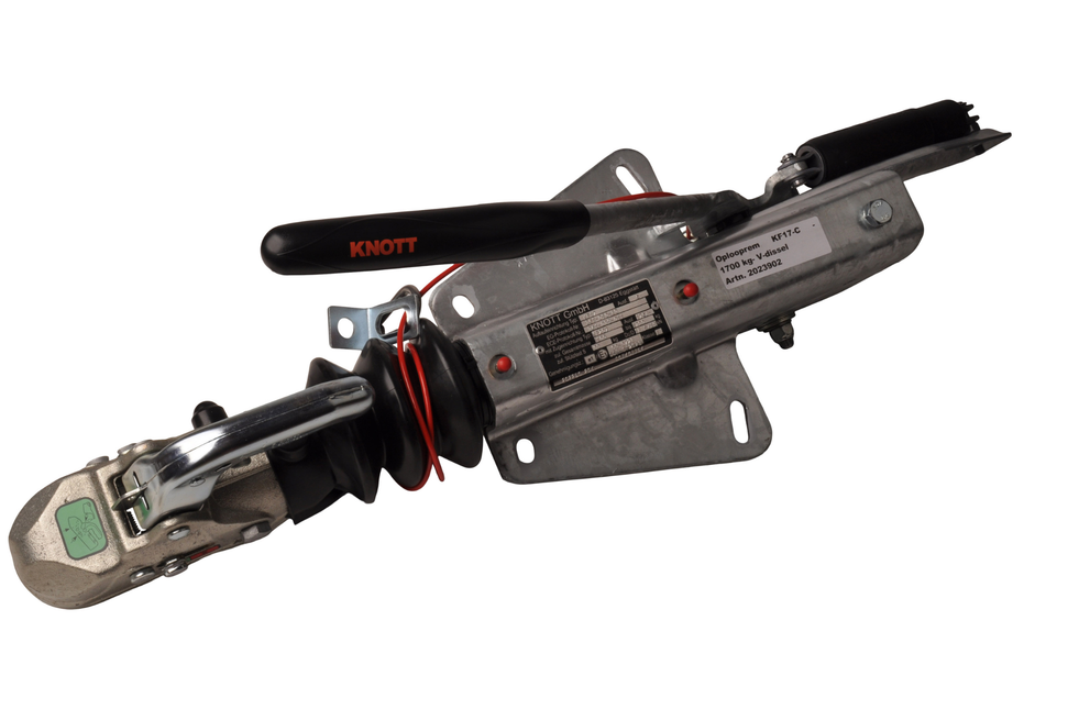 Knott Frein à inertie pour remorque Knott KF17-C - capacité de remorquage maximale de 1700 kg Raccordement au timon en V