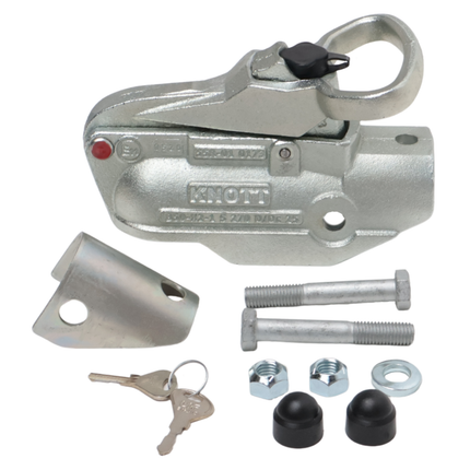 Knott Knott AV50 - rond 50 mm - 2700 kg - Boîtier d'attelage freinée - Serrures intégrées incluses