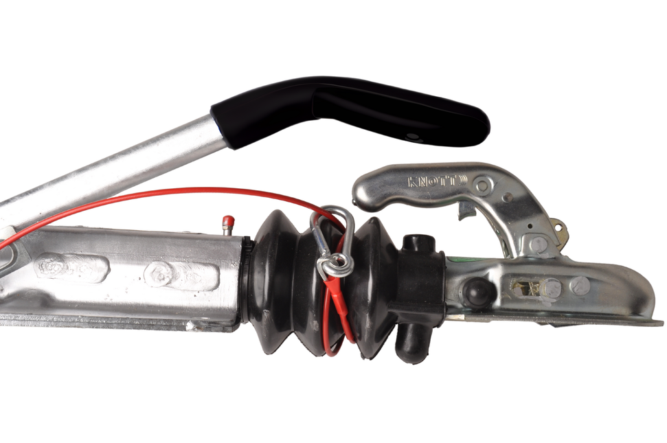 Knott Knott Frein à inertie pour remorque - KF13-C mécanique - capacité max : 1300 kg - connexion au timon en V - y compris la console pour roue jockey