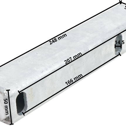 Knott Plaque d’adaptation Knott - entraxe 166/207 mm - hauteur 50 mm