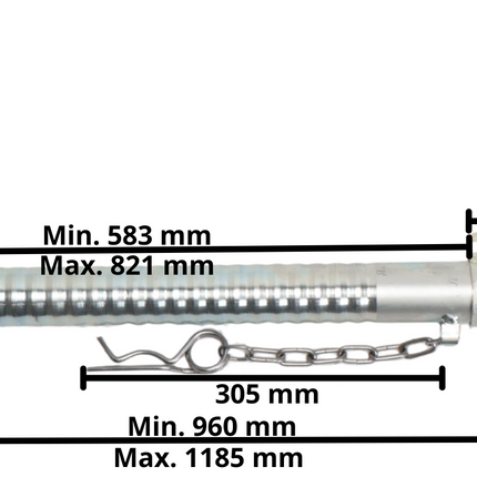 Knott Roue jockey Ifor Williams - 48 mm - nervuré- 200 kg - jante en acier