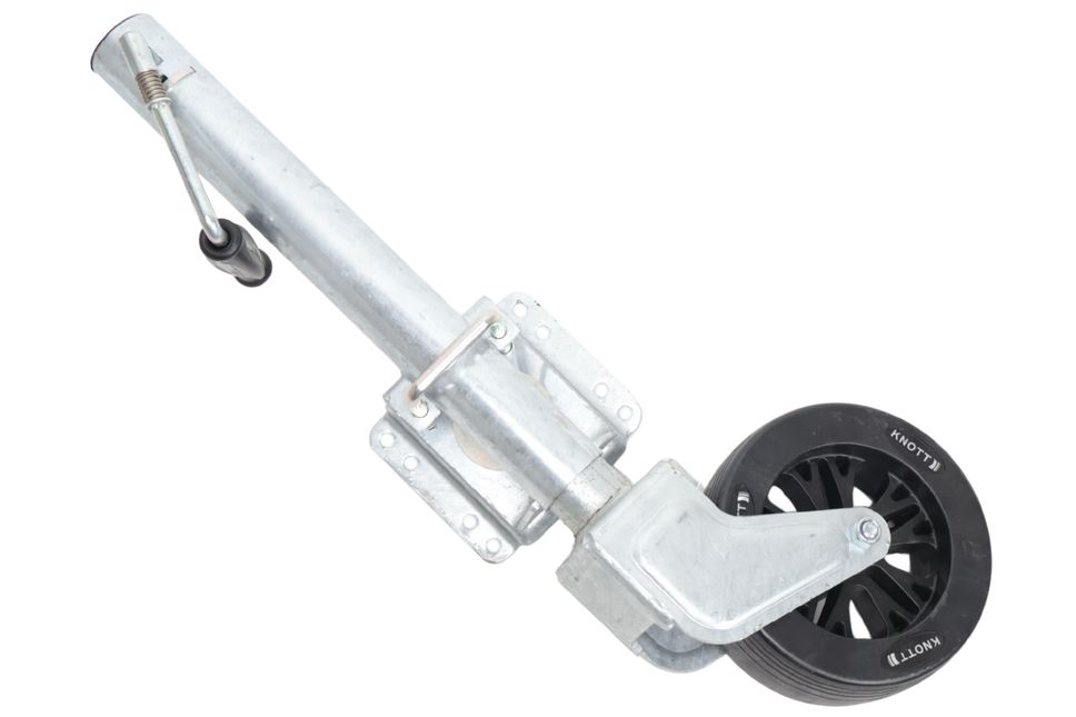 Knott Roue jockey pivotante - 60 mm - capacité de charge : 550 kg - manivelle latérale