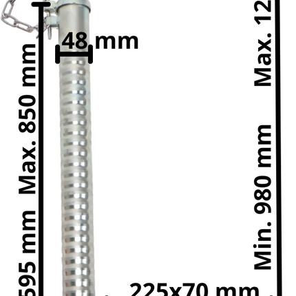Knott Roues jockey Ifor Williams - 48 mm - capacité de charge :250 kg - nervurée - jante en acier