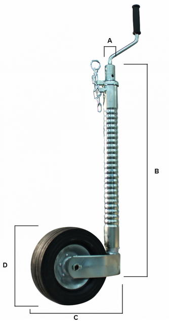 Knott Roues jockey Ifor Williams - 48 mm - nervurée - 250 kg - Jante en acier