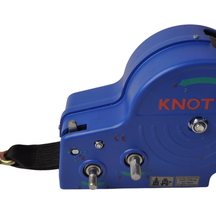 Knott Treuil manuel sans frein - 1150/575 kg - sangle de treuil et crochet de levage inclus - 2 vitesses