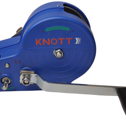 Knott Treuil manuel sans frein - 900/450 kg - sangle de treuil et crochet de levage inclus - 2 vitesses