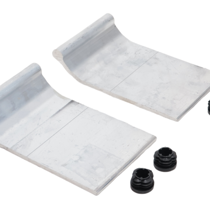Metalmec Kit de supports pour rampe de chargement en aluminium Metalmec - 2 supports + 4 bouchons de blocage