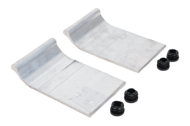 Metalmec Kit de supports pour rampe de chargement en aluminium Metalmec - 2 supports + 4 bouchons de blocage