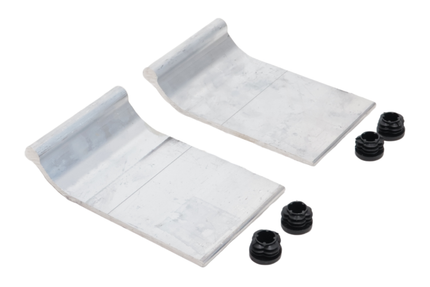 Metalmec Kit de supports pour rampe de chargement en aluminium Metalmec - 2 supports + 4 bouchons de blocage