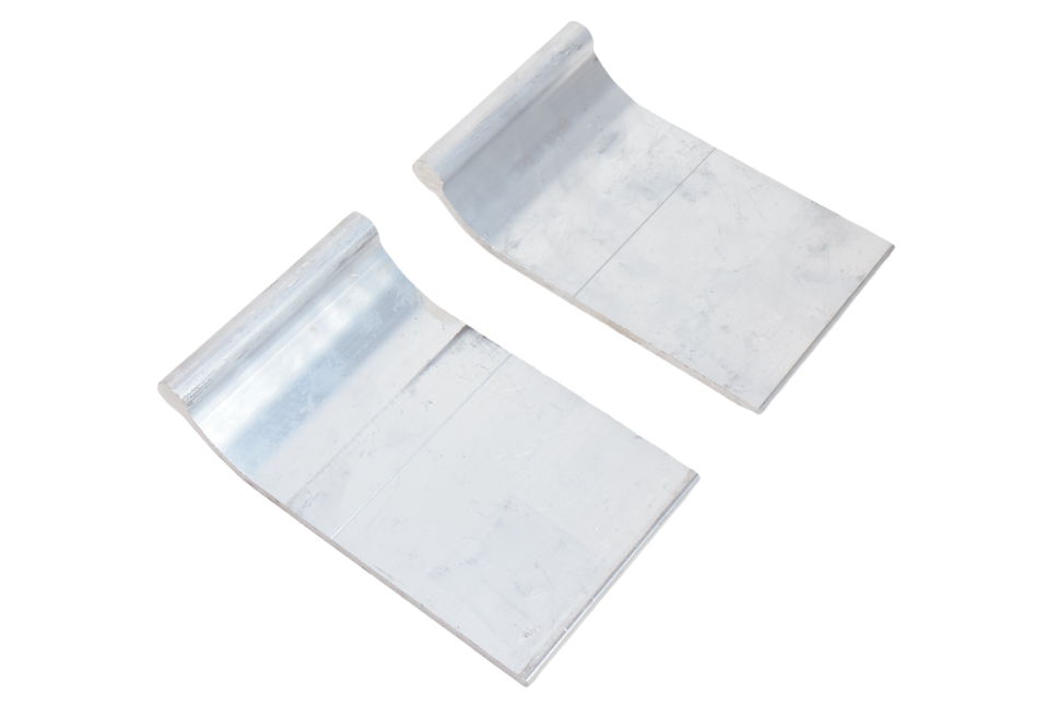 Metalmec Kit de supports pour rampe de chargement en aluminium Metalmec - 2 supports + 4 bouchons de blocage