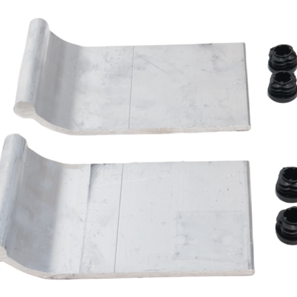 Metalmec Kit de supports pour rampe de chargement en aluminium Metalmec - 2 supports + 4 bouchons de blocage