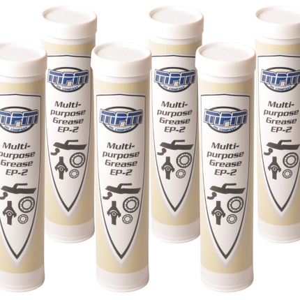 MPM Set de 6 cartouches de graisse EP2 – 400 grammes – universel – MPM