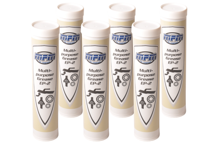 MPM Set de 6 cartouches de graisse EP2 – 400 grammes – universel – MPM