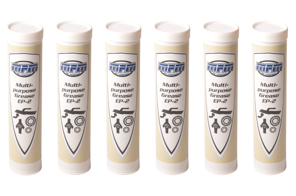 MPM Set de 6 cartouches de graisse EP2 – 400 grammes – universel – MPM