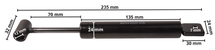 Peitz Amortisseur à inertie PAV/ SR1.3 version M longueur 235 mm