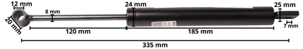 Peitz Amortisseur à inertie PAV/ SR2.7 version MX longueur 335mm