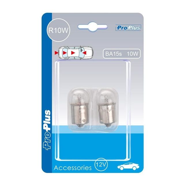 ProPlus 2x ampoule à baïonnette - 12V - 10W - BA15s