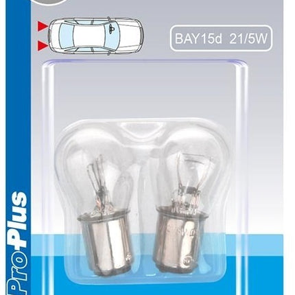 ProPlus Jeu de 2 ampoules, ampoule culot à baïonnette 15D 12V 21/5 W ( feu arriére/frein combiné)