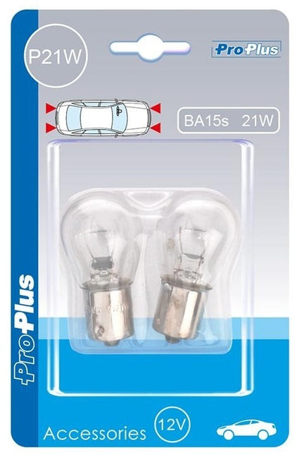 ProPlus Jeu de 2 ampoules, baïonnette 15D 12V 21W