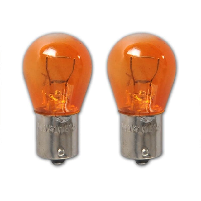 ProPlus Jeu de 2 ampoules orange, ampoule à baïonnette 12V 21/W ( clignotant orange)