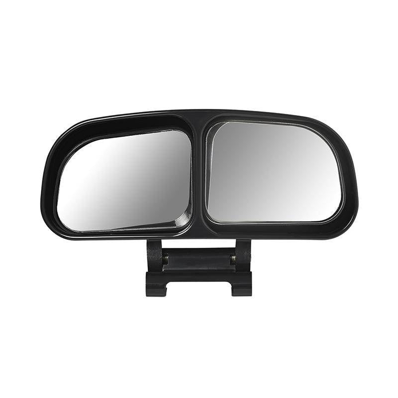 Lot 4 Rétroviseurs D'Angle Mort Voiture - 2 Carrés + 2 Ronds Convexes Réglables, Miroirs Auxiliaires Argent Pour Sécurité Conduite