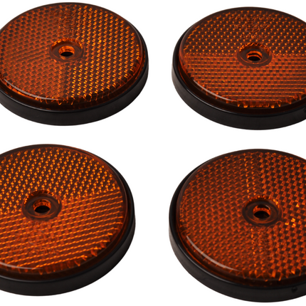 Radex Catadioptre Radex orange/jaune 60 mm trous de vis ronds