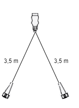 Radex Faisceau de câble Radex - longueur 3,5 mètres - 7 broches  - avec 2x 5 broches prises