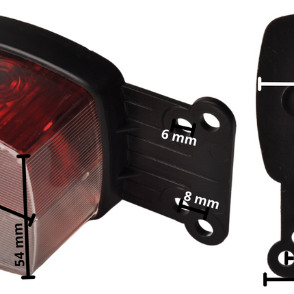 Radex Feu de gabarit 901 rouge/blanc sur support