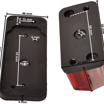 Radex Feu de gabarit Radex 925 - rouge/blanc - avec support