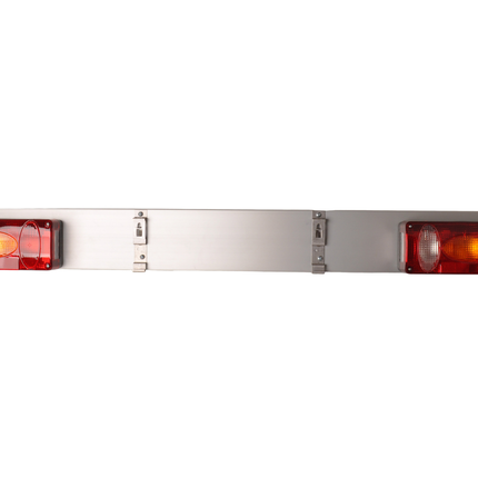 Radex Rampe de signalisation en aluminium avec luminaires Radex 5500 - 7/13 broches - avec prises Radex - 1400x138x90 mm