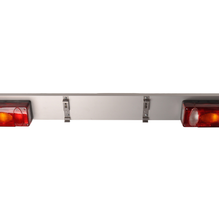 Radex Rampe de signalisation en aluminium avec luminaires Radex 5500 - 7/13 broches - avec prises Radex - 1400x138x90 mm