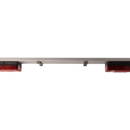 Radex Rampe de signalisation en aluminium avec luminaires Radex 5500 - 7/13 broches - avec prises Radex - 1400x138x90 mm