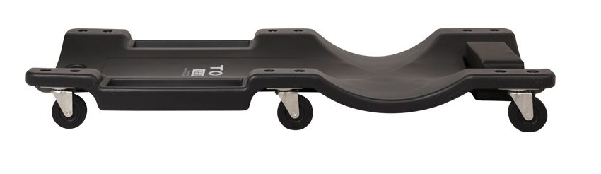Remorqueshop Chariot de mécanicien / chariot pour vélos couchés avec coussin pour la nuque et 2 compartiments de rangement pratiques