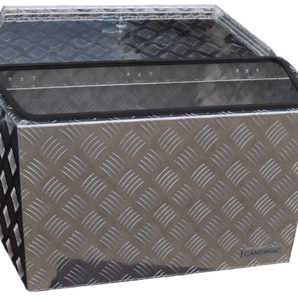 Remorqueshop Coffre de timon en aluminium strié 760x380x400 mm