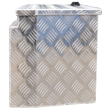 Remorqueshop Coffre de timon en aluminium strié 760x380x400 mm