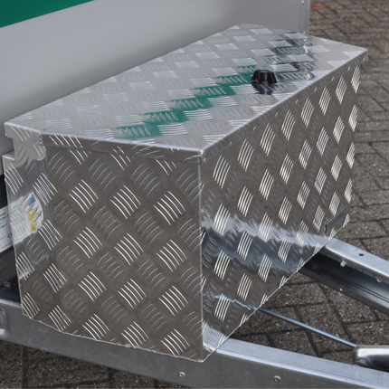Remorqueshop Coffre de timon en aluminium strié 760x380x400 mm