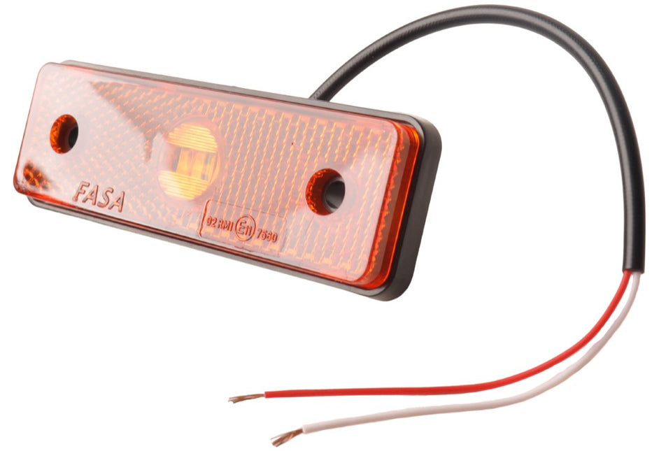 Remorqueshop Feu de position orange/jaune 100×34,5×21 mm – câble 2 fils de 10 cm inclus