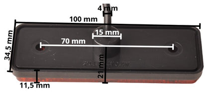 Remorqueshop Feu de position orange/jaune 100×34,5×21 mm – câble 2 fils de 10 cm inclus