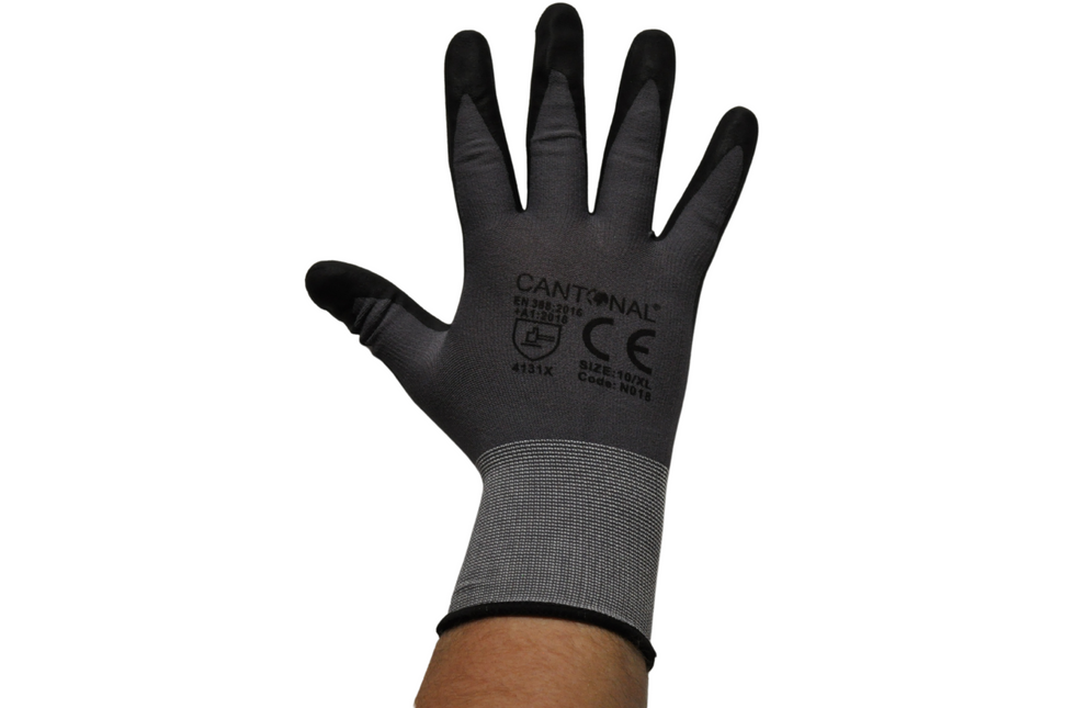 Remorqueshop Gants de travail PU – lot de 12 paires (24 pièces) – taille XL/10 – nylon/spandex – adhérence résistante à l’usure