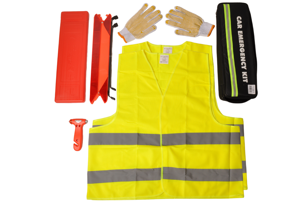 Remorqueshop Kit sécurité routière – avec gilets de sécurité et triangle de signalisation